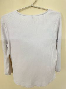 White Mid Length Top