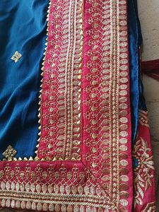 Blue Heavy Work Saree