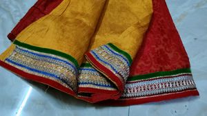 Red &amp; Yellow Saree