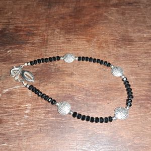 Short White &amp; Green Fem Jhumki.And One leg Anklet