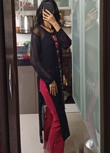 Hand Crochet Kurta 🖤🌸