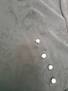 Black Abaya With White Scarf
