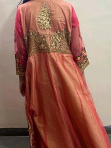 PINK HEAVY WORK PARTY WEAR GOWN