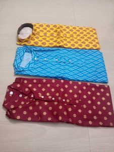Men's Kurtas - Set of 3