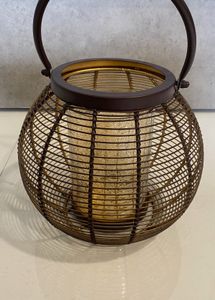 Candle Lantern Hanging Pair - Metal