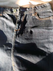 Denim Polo Mini Skirt