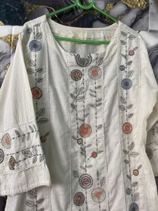 White Kurta Set For Women