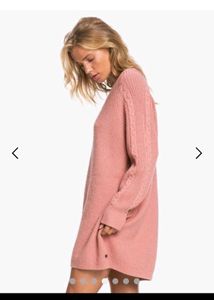 Roxy Sweater Dress In Dusty Pink