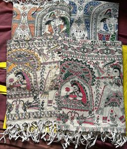 Madhubani print bhagalpuri cotton silkDupatta