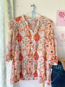 ON SALE:- Paisley Print Button Up Top