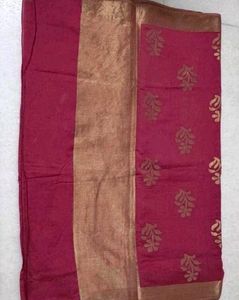 Rose Pink Saree With Blouse
