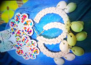 Shell &amp; Beaded Earrings