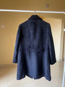 Elegant Navy Blue Wool Coat