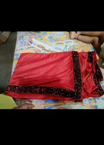 Lycra Saree With Sequence Border