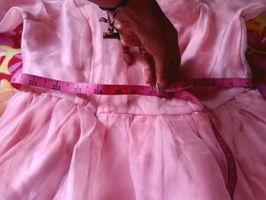 Pink Puff Sleeve Fit And Flare Dress