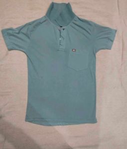 Retro Blue Polo Shirt