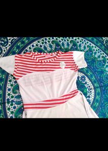 Red &amp; White Striped Dress