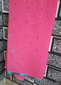 Pink Colour Saree Light Weight