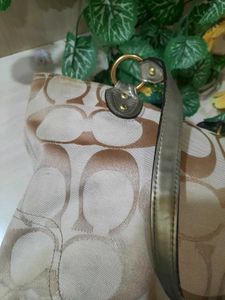 Coach Signature Print Handbag