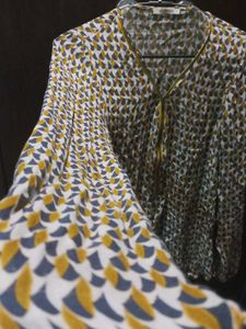 Patterned Long Sleeve Top