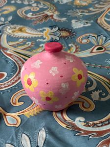 Hand-Painted Floral Piggy Bank