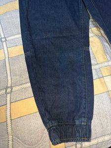 Dark Blue Denim Joggers
