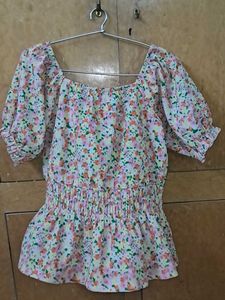 Floral Smocked Top