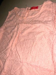 Embroidered Pink Flower Top