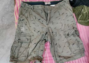 Patterned Cargo Shorts