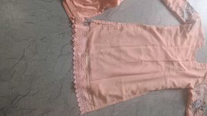 Peach Embroidered Pakistani Kurta Set