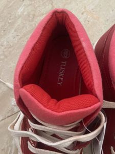 Red High-Top Sneakers