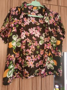 Flower Print Olive Colour Shirt...