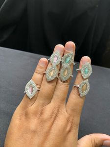 Pack Of 7 Leaf Design Rings