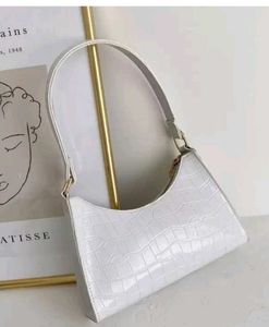 White Croc Shoulder Bag