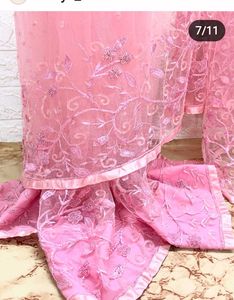 baby pink saree🩷