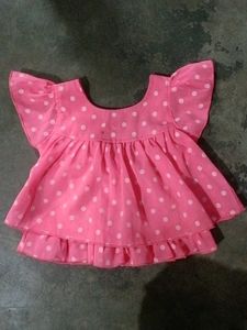 Pink Polka Dot Top