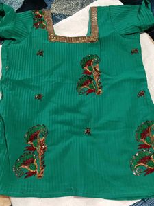 Green Embroidered Lehenga Jacket