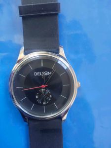 BRITTON Analogue Watch with Black Dial, Diamond Ac
