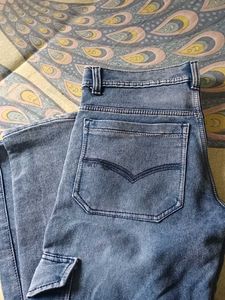 Blue Denim Cargo Pants