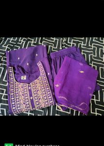 NewElegant Purple Kurta Set
