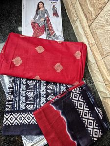Elegant Batik Patiala Suit Material.