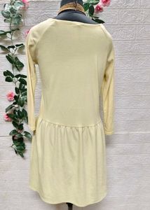 Peach Drop Waist Dress For M To L Size