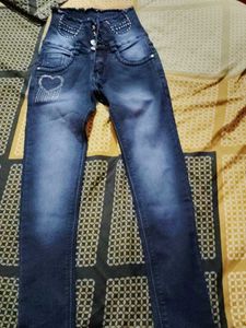 Girls High Waist Jeans.