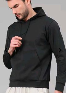 SHEIN Black Hoodie - Men's Casual Pullover