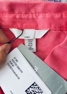 Coral Linen Button Down