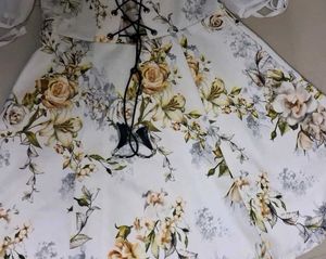 Floral White Dress