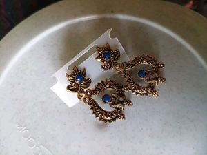 Earring Combo: Rhinestone &amp; Blue Accent
