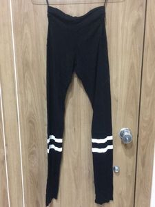 Striped Black Leggings