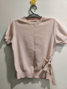 Cute Light Pink Knit Top