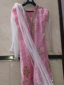 Pink Embellished Kurti